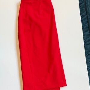 Red pencil skirt